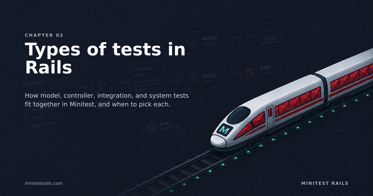 Model Tests Rails Types of tests in the Rails world | Minitest Rails